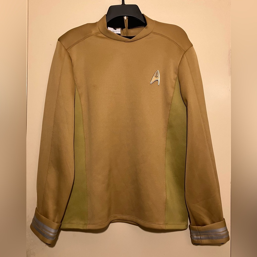 Anovos Star Trek Beyond Gold Starfleet Command Crew Tunic Costume Pin Sz s Kirk